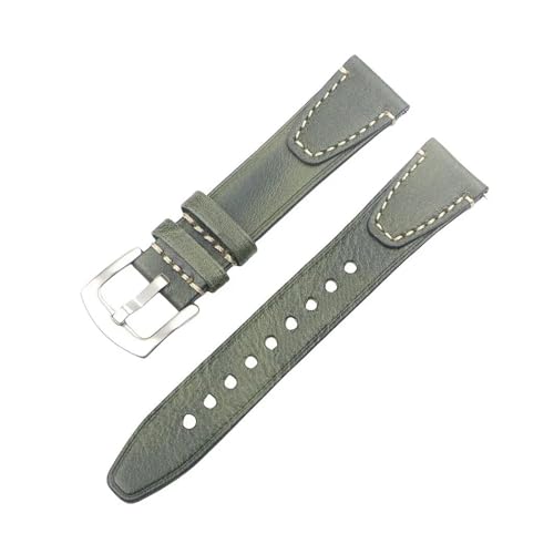 [KRFGKHAUR] Handmade Vintage Watch Strap 18mm 20mm 22mm Quick Release Watchband Accessories With Silver Black Buckle Wristband(G