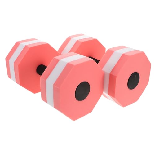 POPETPOP 1 Par Mancuernas De Agua Peso Del Agua Pesas De Agua Para Piscina Nadar Pesas Agua Mancuernas De Piscina Pesas De Agua Plana Octagonal Mancuernas Deportivas Eva Rosa