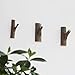 YANGQIHOME Pack of 4 Vintage Real Wood Tree Branch Wall Hook,Rustic Decorative Wood Adhesive Hooks. Key Holder, Coat Hook,Strong Suction Hooks. (Width 3cm-4cm)