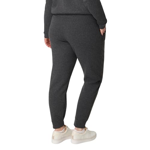 Image of Hanes Women's Sweatpants - EcoSmart Fleece Joggers - Open-Bottom Pocketless Pull-On Lounge Pants - Reg. & Petite Sizes