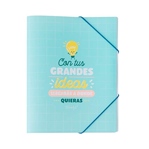 Mr. Wonderful Carpeta con hojas transparentes - Llegarás a donde quieras