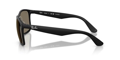 Image of Ray-Ban RB4264 Chromance Square Sunglasses | Ray-Ban Sunglasses for Men - Crystal Polarized Designer Sunglasses with Adjustable Nose Pads