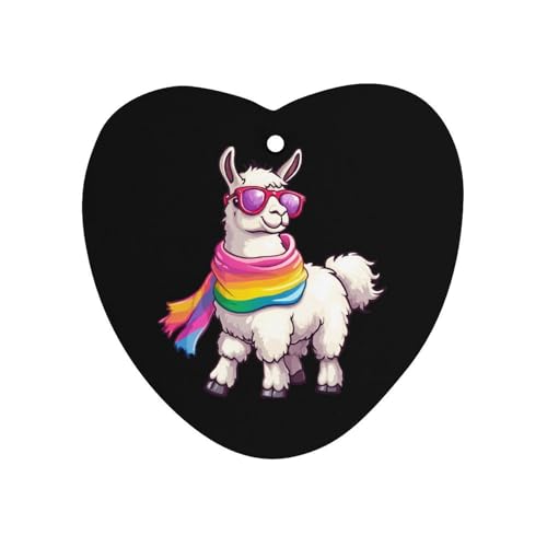 Cute Llama Car Air Freshener Hanging Aromatherapy Tablets for Car Accessories Love form