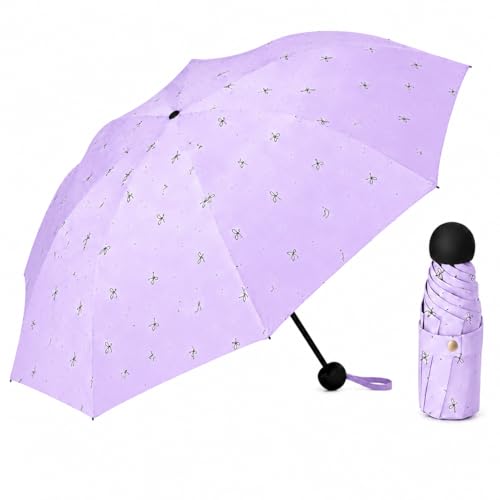 Image of Owme UV Umbrella for Women, Mini Folding Portable 2-Fold Umbrellas | Manually Open & Close for Rain and Sun Protection, Anti-Slip Handle | Windproof Umbrlla | Chata for Rain for Men -