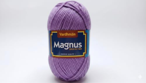 Image of Vardhman Magnus Knitting Yarn 100% Acrylic Bulky 4Ply Yarn (Pack of 1 Ball - 100g) - Knitting & Crochet Yarn for Winter Sweaters, Scarves, Blankets | Hypoallergenic, Hand Wash - Purple