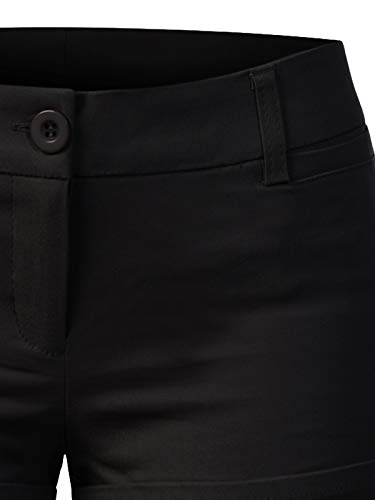 Mixmatchy Women's Lightweight Body Enhancing Comfort Cuffed Shorts With Pockets Black M #TOP3