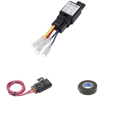 【セット買い】エーモン(amon) リレー 4線(4極) DC12V・240W(20A) 3235 + 防水平型ヒューズホルダー DC12V・200W/DC24V・400W 15A(MAX) (防水性能IPX4相当) 2889 + Amazon.co.jp