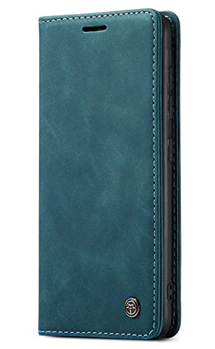 Image of BOUNCEBACK Faux Leather Flip Flap Back Stand Case /Cover For Samsung Galaxy M42 - Cool Blue