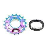 POLSO BCR-01 BMX Fahrrad Freilauf 16T 18T Single Speed Fahrrad Zahnrad Aluminiumlegierung 7075 Schwungrad (18T Öl)