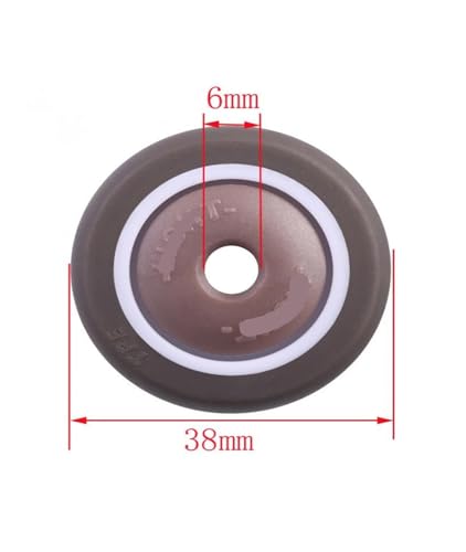 Roulettes silencieuses 38mm en caoutchouc souple anti-trace