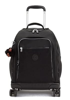 Kipling New Zea Mochila Grande con Ruedas True Black Negro