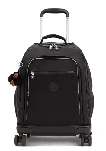 Kipling NEW ZEA Grand sac à dos à roulettes, True Black (Noir)