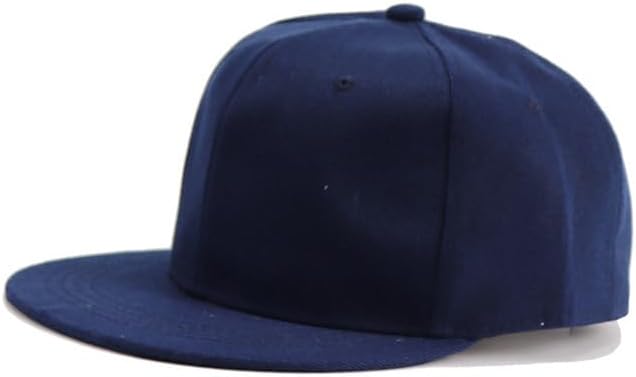 Plain Snapback Cap, Unisex Flat Visor, Multiple Colors Available (Black/Navy/Red/Gray/Beige/Blue), Plain Two-Tone, Hat
