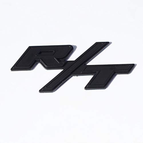 Btopars All Black R/T RT Side Fender Trunk Hatch Emblem Badge Sticker for Dodge Challenger Charger Ram Avenge