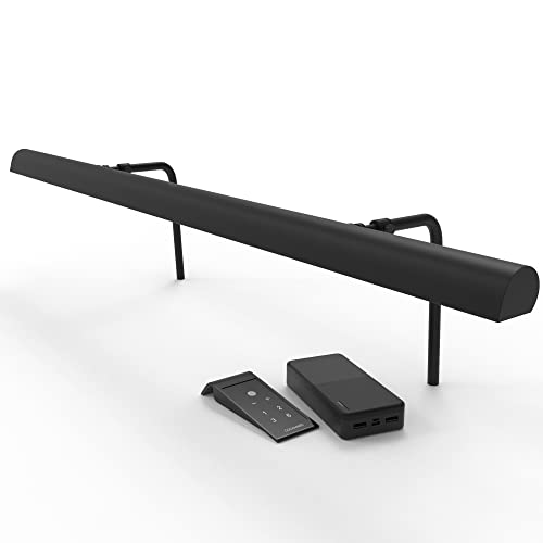 Cocoweb Battery Operated Classic Gallery Light in Black - 36 inch, Rechargeable Battery, LED, Remote Control, Dimmable