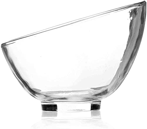 Tazón de Vidrio Redondo Transparente, tazón de Postre Creativo, tazón de Fuente de Ensalada para Evento de Fiesta en casa (Vidrio 3 Piezas)