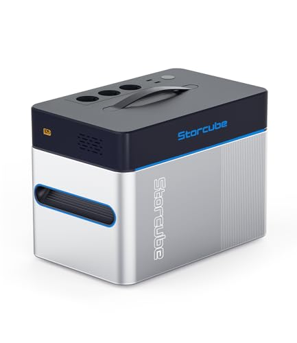 STORCUBE Station d'alimentation portable S1000 avec hub d'alimentation et batterie de balcon S1000, batterie LiFePo4 1024 Wh avec 1000 W/3 sorties CA, stockage d'énergie mobile pour camping, urgence,
