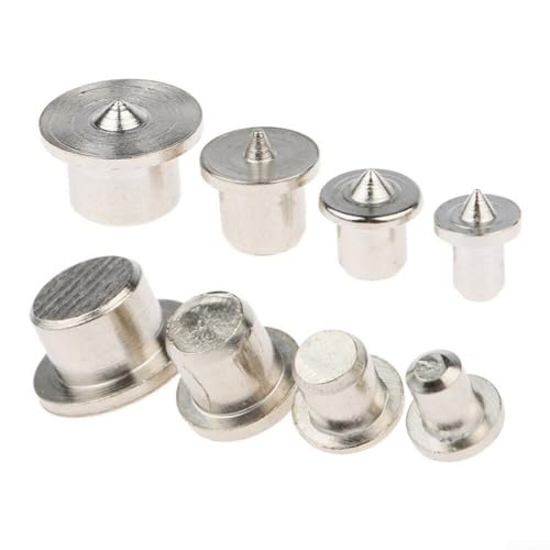 Caswynlife Juego de puntos centrales de madera, 6 mm, 8 mm, 10 mm, 12 mm, sólido para acero A3 con chapado en cromo, para una alineación precisa de juntas de madera