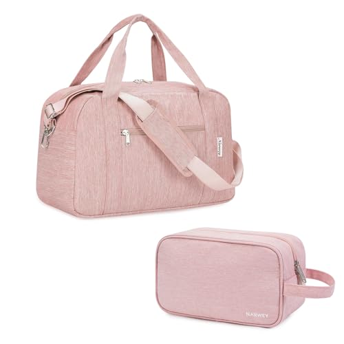 Narwey Carry on Bag Travel Duffel Bag with Wet Pocket + Toiletry Organizer Traveling Dopp Kit Shaving Bag