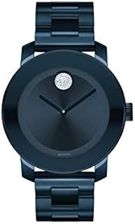 Movado Women's BOLD Iconic Metal Blue PVD Watch with a Flat Dot Sunray