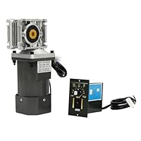 Qussse Motoriduttore AC 120 W 220 V asincrono, velocit&agrave; reversibile, motore elettrico 1350 giri/min monofase, coppia elevata regolabile con regolatore di velocit&agrave; Gear motore 1: 80 (80 K)