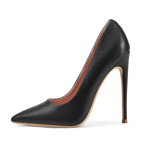 Image of Elisabet Tang Women Pumps, Pointed Toe High Heel 4.7 inch /12cm Party Stiletto Heels Shoes Matte