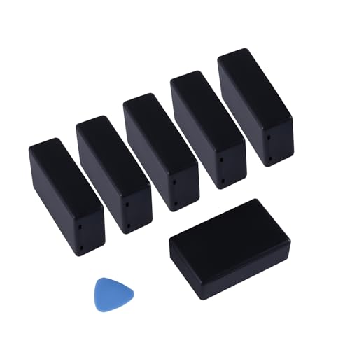 ジャンクションボックス 6個 ABS プラスチック 電気 プロジェクトボックス エンクロージャケース 防水ジャンクションボックス 接続箱 ブラック 80x50x26mm