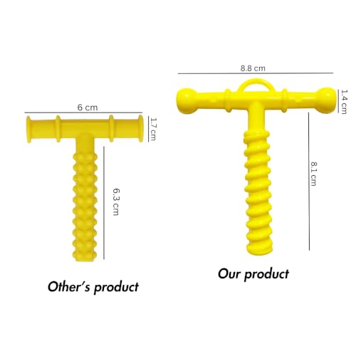 Image of B-Arm Chewy Tube- Spiral Design (Yellow) | Chewing Tube for ADHD, Autism & Sensory Disorder | Upgraded Design for Oral Stimulation | Teether Toy for Children & Adults (Weak Chewers)