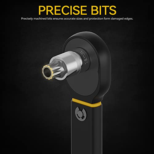 Renekton Triple Square Spline Bit Socket Set Xzn,Tamper Proof,1/2" 3/8" 1/4" Drive,M4 - M18,S2 Steel,10 Pieces #TOP4