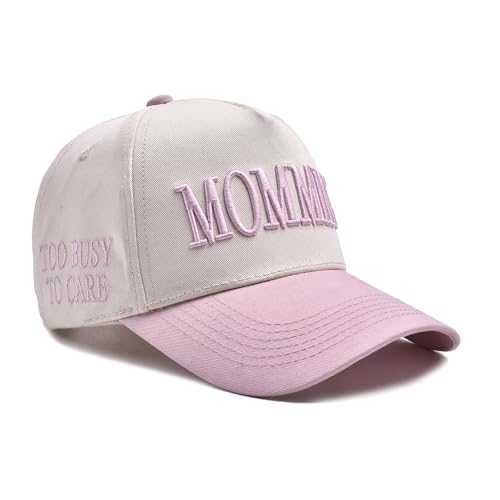 Image of Mommin Trucker Hat, Adjustable Embroidered Vintage Two-Tone Mama Baseball Cap