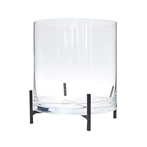 Windlicht Mauro mit Glaszylinder aus Metall in schwarz von Varia Living | große Moderne Laterne für Garten oder Balkon | Kerzenhalter für innen und draußen | Kerzenhalter | Dekoration für Wohnung