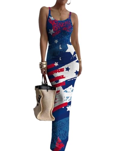Image of Nimsruc Women Summer Long Dress Casual Slip Sexy Slim Sleeveless Bodycon Maxi Dresses for Women 2024