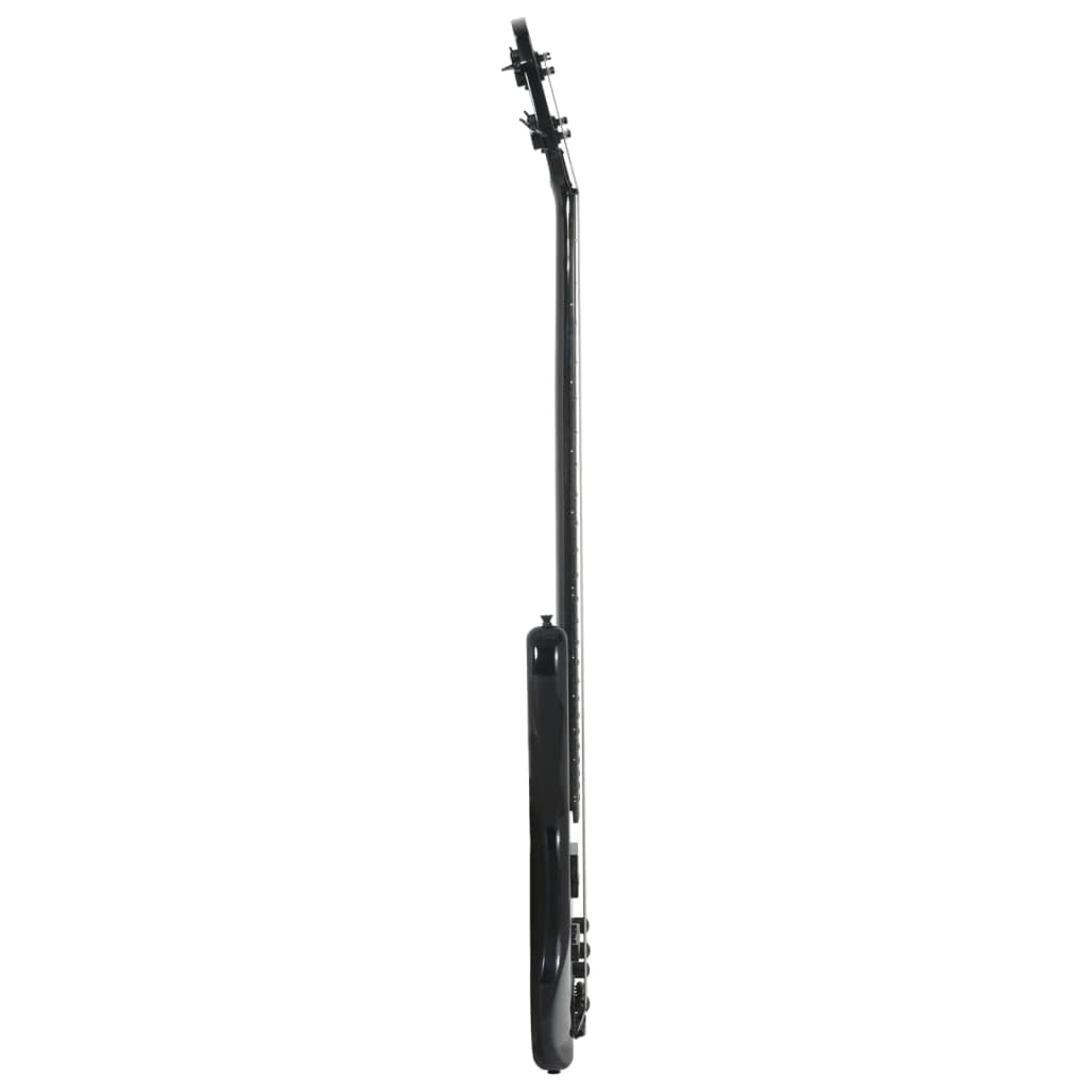 E-Bass für Anfänger mit Tasche, Schwarz, 4/4 46 Zoll, Massivholz, inklusive Stimmgerät, Plektrum, Audiokabel, Tragegurt, für Unterricht Übung Bühne Studio Band