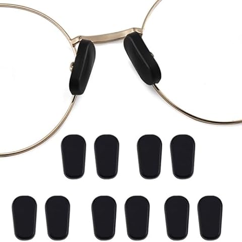 Nose Pads Covers,5 Pairs BEHLINE Slip-on Eyeglasses Nose Pads Covers,Soft Silicone Eye Glasses Nose Piece,Anti-Slip Nose Cushion Piece Nose Bridge Pads(Black) Cover