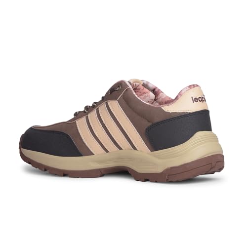 Image of Liberty Leap7x COLUMBIA6E Men Sports Trekking Shoes - Brown & Olive Green | Comfortable and Durable Lace-Up Closure - Suitable for Lacing Running, Gym, Jogging and Outdoor Shoes for Man