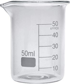 Labifie Borosilicate Glass 50 ml Beaker 3.3. + Plastic Beake...
