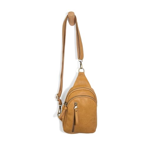Image of Joy Susan Skyler Sling Bag: Vegan Leather, Zippered Closure, Brass Plated Hardware