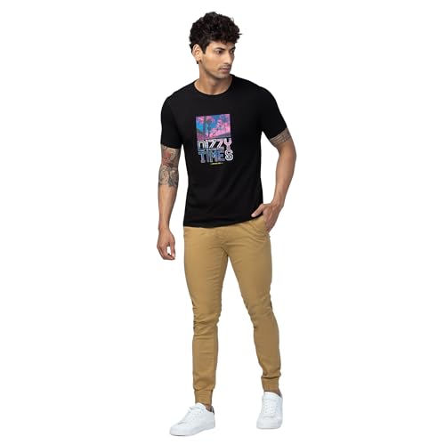 Image of Spykar Men's Slim Fit Mid Rise Trouser