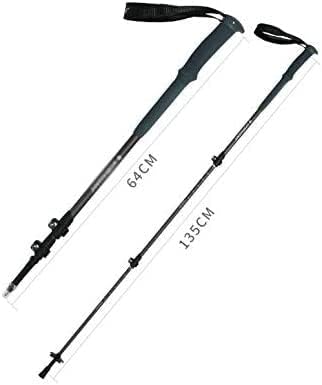 Outdoor Telescopic Walking Stick Ultralight Aluminum External Lock Hiking Stick Skiing Hiking Trekking Poles Easy to Carry.