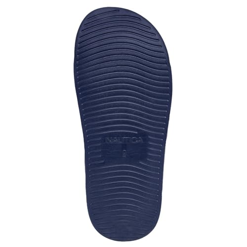 Image of Nautica Men's Open Toe Slide Sandals - Comfortable Indoor & Outdoor Shower Slippers