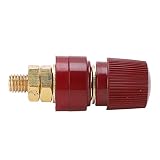 Cosiki Poteau de borne, Prise Banane Polyvalente Flexible à Faible Perte en Laiton nickelé pour Machines de soudage(Rouge)