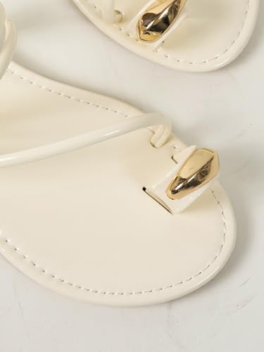 Image of Verdusa Women's Metallic Open Toe Ring Sandals Summer Strappy Flat Sandals