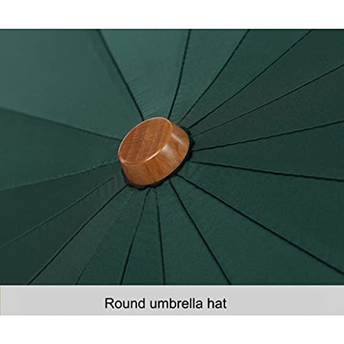 Lyly Windproof Umbrella For Rain Heavy Duty Travel Folding Umbrella With Wood Handle Compact Umbrella For 2 People Men And Women Strong Durable Sun&Rain Umbrella (Color : White) #TOP4
