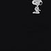 Peanuts Ladies Snoopy Fashion Shirt - Ladies Classic Snoopy Tee Ladies Front and Back Tee (Black, Large)