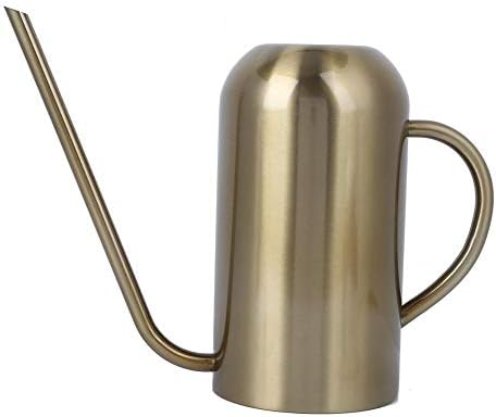 Stainless Steel Long Spout Watering Can Garden Watering Pot Irrigation Tool Gold 1.5L for House Pl