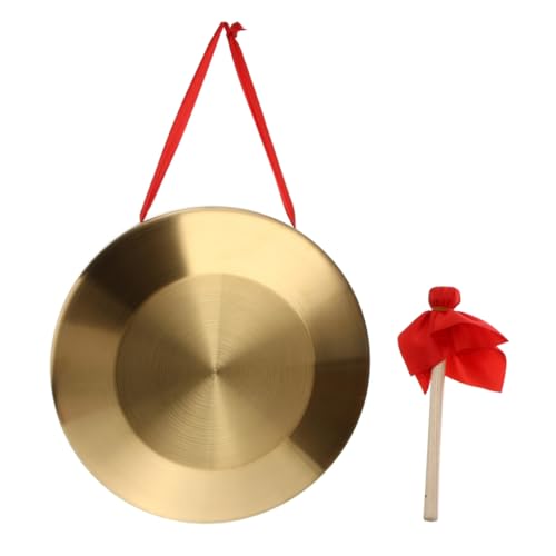 GARVALON 銅製ゴング打楽器厚手手持ちパーカッション楽器 企業イベント バスケ観戦向け祭典用音響小道具