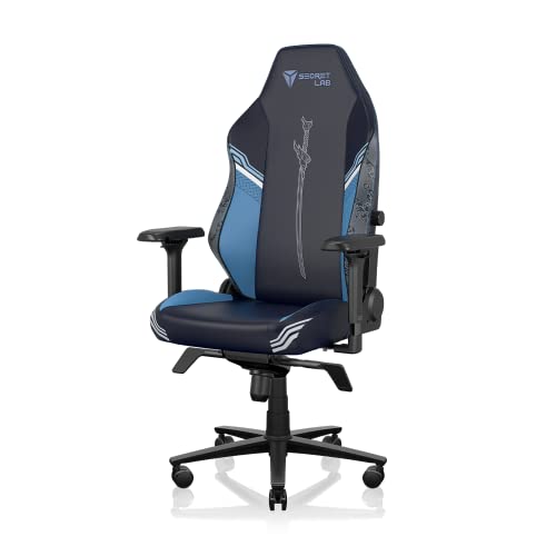Secretlab Titan Evo Yasuo Gaming Chair - Reclining & Heavy Duty Computer Chair with 4D Armrests - Magnetic Head Pillow & Lumbar Support - Big and Tall 395 lbs - Blue - Leatherette