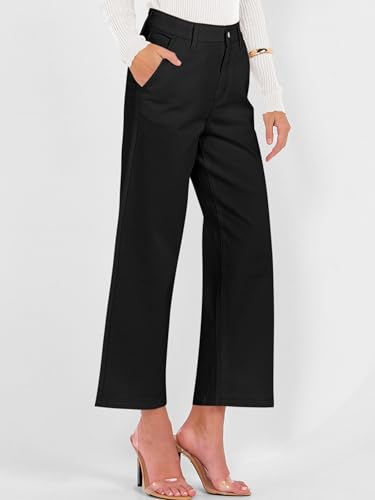 ANRABESS Wide Leg Jeans for Women High Waist Baggy Straight Stretchy Flare Cropped Denim Pants with Patch Pockets 2025 Trendy3