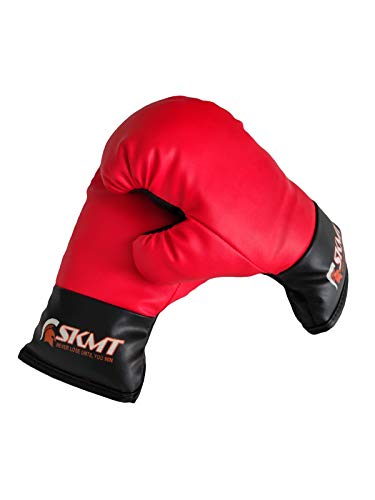Image of SKMT Never Lose Until You Win SKMT Kids Boxing kit Black Red (Punching Bag, Gloves and Headgear, Age 2-8 Years)