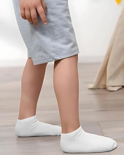Image of Yuneek minmum Unisex Kids Ankle Length Cotton Socks | School Sock For Boys & Girls Pack of 6